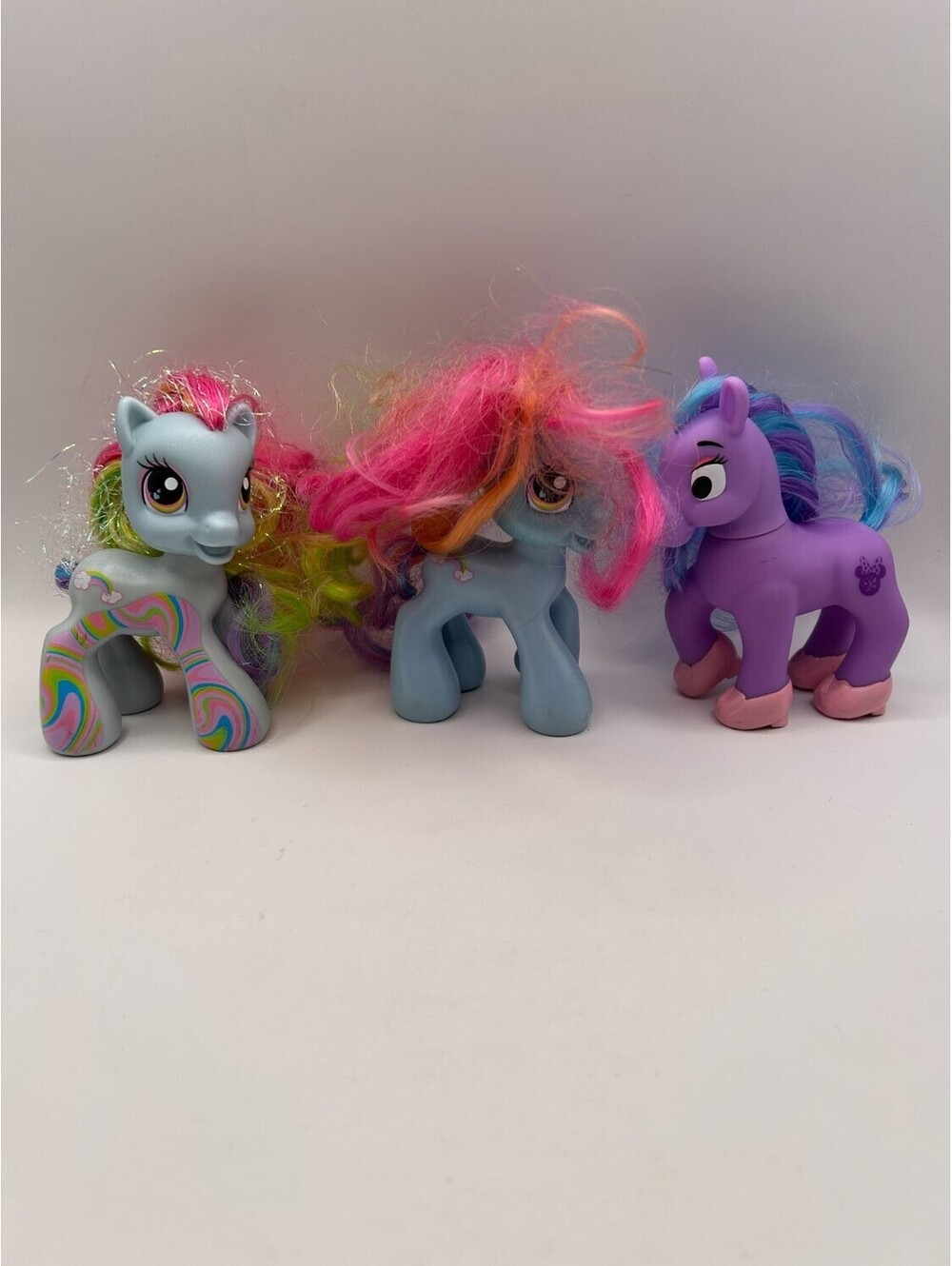 Lot of 3 Ponies My Little Pony G3.5 Rainbow Dash x2 Hasbro 2008 + Disney Pony